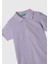 Erkek Çocuk Mor Logolu Pike Polo T-Shirt 2