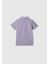 Erkek Çocuk Mor Logolu Pike Polo T-Shirt 3