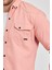 Slim Fit Erkek Dar Kesim Pamuklu Çıçıtlı Kot Gömlek 3