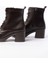 5109-3025 Kahverengi Bağcıklı Fermuarlı Kalın Topuklu Günlük Kadın Bot 5