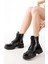 868-356 Siyah Rugan Bağcıklı Fermuarlı Günlük Kadın Bot 1