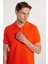 Erkek Slim Fit Dar Kesim %100 Pamuk Nar Polo Yaka Tişört 1