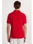 Erkek Slim Fit Dar Kesim %100 Pamuk Kırmızı Polo Yaka Tişört 5