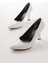 ST-001 Beyaz Rugan Günlük 9 cm Topuklu Bayan Stiletto Ayakkabı 5