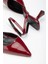 ST-004 Bordo Rugan Günlük 7 cm Topuklu Bayan Ayakkabı 2
