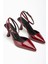 ST-004 Bordo Rugan Günlük 7 cm Topuklu Bayan Ayakkabı 3