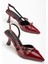 ST-005 Bordo Rugan Günlük 7 cm Topuklu Bayan Ayakkabı 3