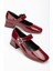 ST-006 Bordo Rugan Günlük 4 cm Topuklu Bayan Ayakkabı 3
