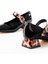 ST-006 Siyah Leopar Rugan Günlük 4 cm Topuklu Bayan Ayakkabı 5