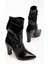 VRT-4815 Siyah Kroko Yüksek Kalın Topuklu Körüklü Fermuarlı Kadın Bot 3