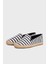 Çizgili Pamuk Jüt Detaylı Espadril Bayan Espadril FW0FW08653 0gz 3