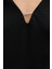 Caroline Regular Fit V Yaka Logolu Top W5GH58WGLD2 Bayan Top W5GH58 Wgld2 Jblk 5