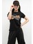 Shine Baskılı Tshirt Siyah 2