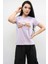 Shine Baskılı Tshirt Lila 2