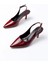 ST-1152 Bordo Rugan Günlük 7 cm Topuklu Kadın Ayakkabı 5