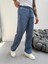 Erkek Müslin Kumaş Baggy Pantolon - Petrol 3