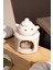 Özel Yapım Seramik Beyaz Çaydanlık Buhurdanlık (1 Adet Tealight Mum Ile) 1