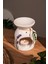 Lavanta Desenli Seramik El Yapımı Buhurdanlık | Mumluk | Dekoratif (1 Adet Tealight Mum Ile) 3