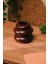 Bordo Mat Modern Tasarım Seramik El Yapımı Buhurdanlık | Mumluk | Dekoratif (1 Adet Tealight Mum ile 4