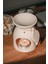 Beyaz Yaprak Desenli Seramik El Yapımı Buhurdanlık | Mumluk | Dekoratif (1 Adet Tealight Mum Ile) 1