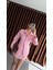 Vatkalı Bağlamalı Pembe Gömlek 4