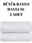 2'li Set Pamuk Büyük Boy Banyo & Duş Havlusu – Yumuşak Dokulu, Çizgi Desenli, Ultra Emici Vücut Havlusu (90 x 150 cm ) 1