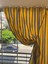 Ikea Model Büzgülü Sarı Gri Krem Balkon Perdesi 4
