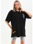 Baskılı Oversize T-Shirt - Siyah 2