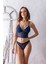 Dantelli Hafif Destekli Bralet ve String Takım Lacivert (BRF31712) 2