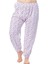 Kadın %100 Pamuklu Anne Paçalı Don, Kışlık Şardonlu Ağlı Çiçek Desenli Emprime Pijama Paçalı Battal 1