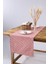 Wellstil Doku | Keten Piti Kareli Runner - Piknik Örtüsü 40 x 150 cm (Kırmızı) 2