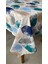 Örtüsü Sıvı Geçirmez Duck Keten 150 x 180 cm (Mavi Yaprak) 1