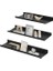 Metal Duvar Rafları, 3'lü Set, Yüzer Raflar, Endüstriyel Tasarım, Duvar Panoları, Dekorasyon Için, Resim Çerçeveleri, Rafları Takmak Için 6 Vidalı, Farklı Düzenler, Siyah LFS12BK 3