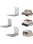 Conceal Floating Kitaplık, Büyük, Gümüş, 3'lü Set 1