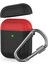 Airpods ile Uyumlu Kılıf 1-2 Nesil Silikon Case Paslanmaz Kemer Klips Kapak Hediyeli PT86Z Siyah 1