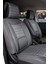 chevrolet Lacetti Uyumlu Yarı Deri Oto Koltuk Kılıfı Bel Destekli Füme Elva Seri 1