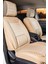 Volvo XC60 Uyumlu Yarı Deri Oto Koltuk Kılıfı Bel Destekli Bej Elva Seri 1