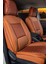 Nissan Skystar Uyumlu Yarı Deri Oto Koltuk Kılıfı Bel Destekli Tarçın Elva Seri 1