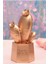 LED Işıklı Sevimli Kaktüs Dekoratif Masa Lambası Mini Biblo Gece Lambası Gold 5