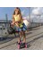 3 Tekerlekli Katlanabilir Işıklı Pembe Scooter 4