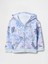 Kız Bebek Mavi Gap Logo Fermuarlı Kapüşonlu Sweatshirt 1