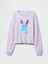 Kız Çocuk Lila Pul Detaylı Grafik Sweatshirt 5