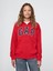 Erkek Çocuk Kırmızı Gap Logo Relaxed Fermuarlı Sweatshirt 1