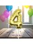 Gold Dört 4 Numara Mum Gold Folyo Balon Şeklinde Pasta Mumu Gold Pasta Mumu Gold Doğum Günü Mumu 1