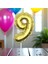 Gold Dokuz 9 Numara Mum Gold Folyo Balon Şeklinde Pasta Mumu Gold Pasta Mumu Gold Doğum Günü Mumu 1