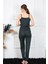 Kadın Ip Askılı Yeşil Ekoseli Pijama Takım 4135 4