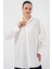 Çizgili Uzun Gömlek Tunik 5963 - Beyaz 3