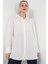 Çizgili Uzun Gömlek Tunik 5963 - Beyaz 4