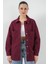 20192 Oversize Gabardin Gömlek Ceket - Bordo 4
