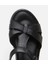 01SAH306850A100 KADIN Deri Siyah Ayarlanabilir Comfort Sandalet 5
